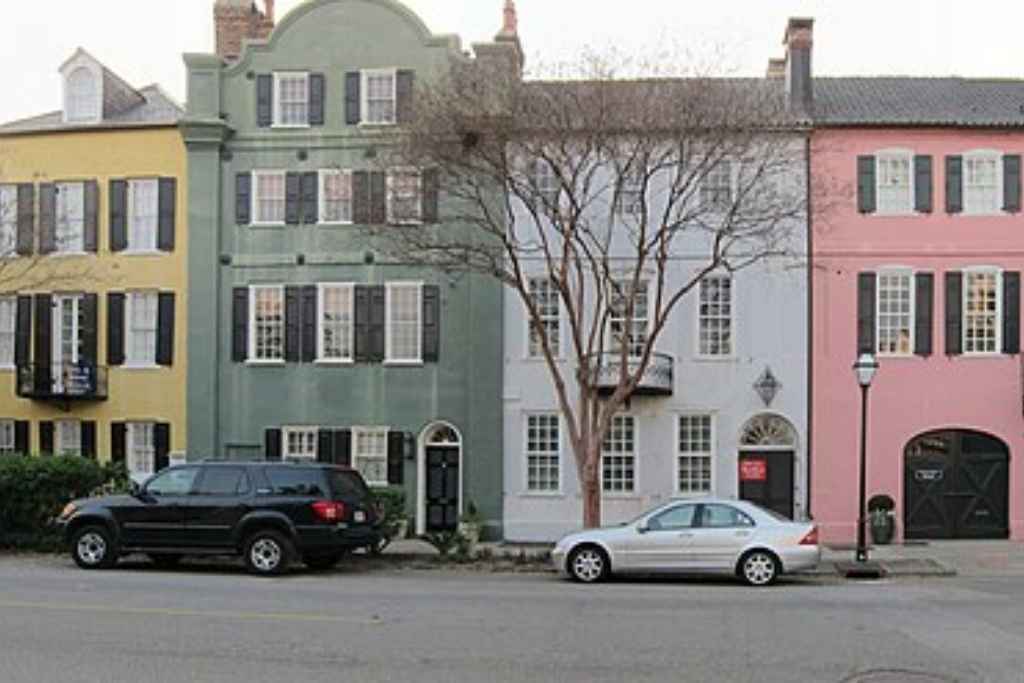Rainbow Row on East Bay Street charleston